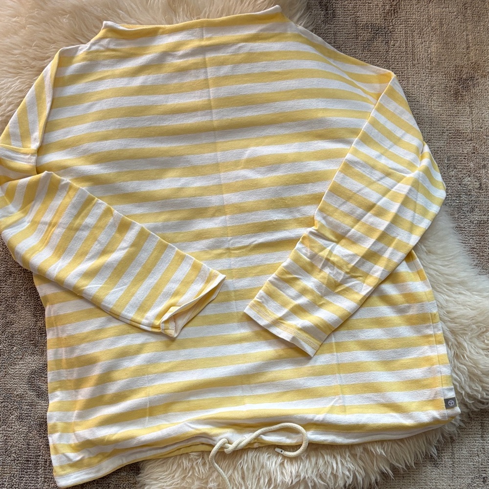 Talbots Yellow and White Striped Tee